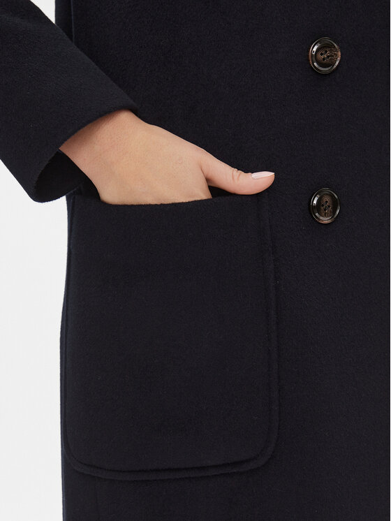 MAX&Co. MAX&Co. Płaszcz wełniany Elemento 70140523 Granatowy Relaxed Fit