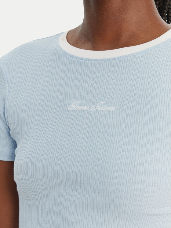 Guess Jeans Guess Jeans T-shirt W6GPA9 KF641 Svijetloplava Slim Fit