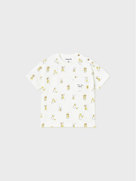 Mayoral T-Shirt 1016 Biały Regular Fit