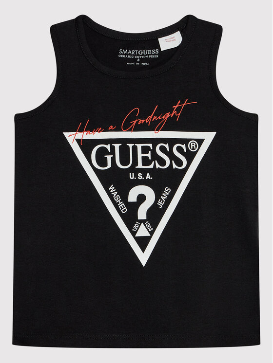 Guess Guess Piżama J1BG00 J1311 Czarny Regular Fit