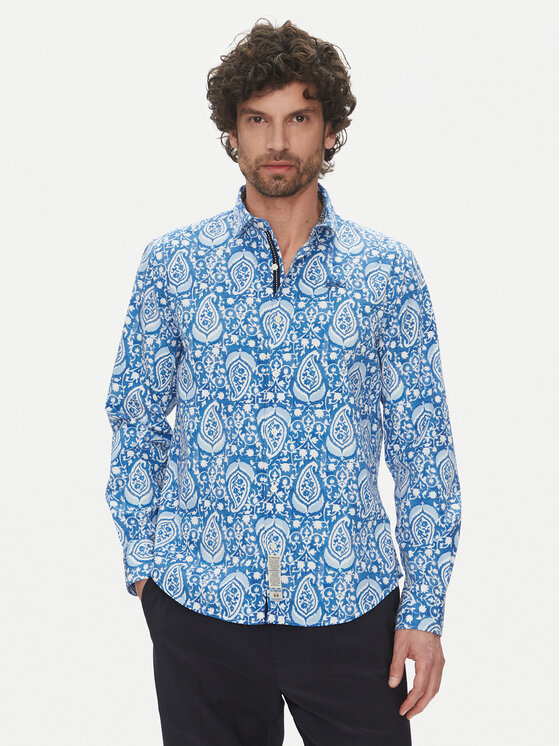 La Martina La Martina Ing Aspen MAC003 PP719 Kék Regular Fit