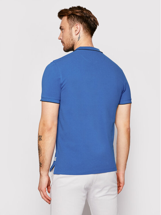 Wrangler Wrangler Polo W7D5K4X05 112131756 Niebieski Regular Fit