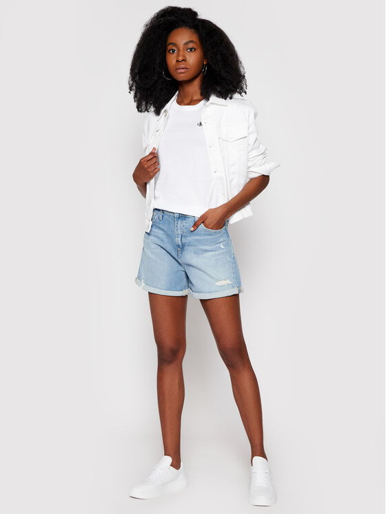 Calvin Klein Jeans Calvin Klein Jeans Póló J20J212883 Fehér Slim Fit