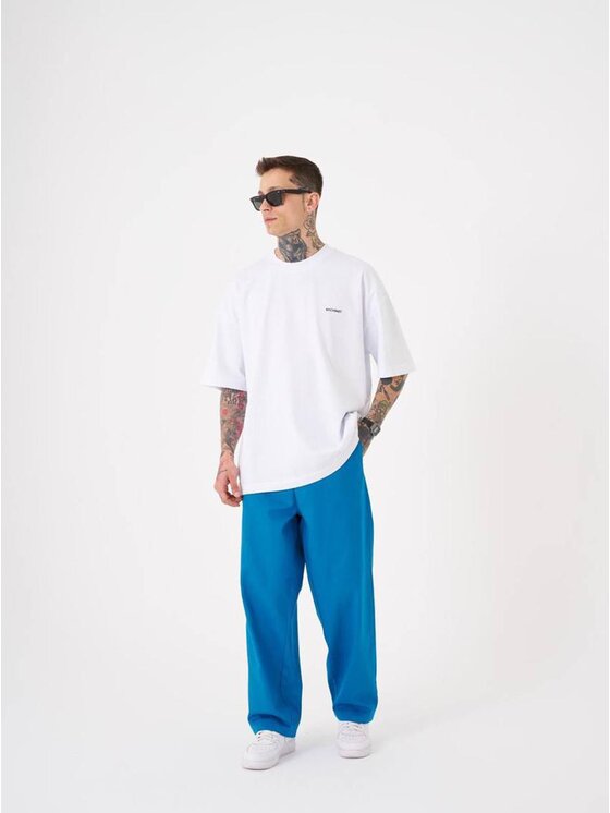 Machinist Machinist Spodnie materiałowe Spodnie Materiałowe Loose Fit Męskie Niebieskie Machinist Comfort S Niebieski Regular Fit