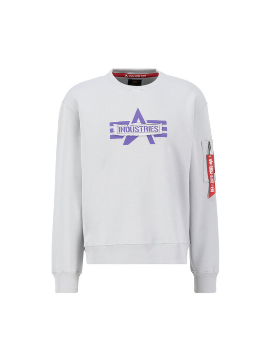 Alpha Industries Alpha Industries Bluza Logo Edge Sweatshirt Szary Loose Fit