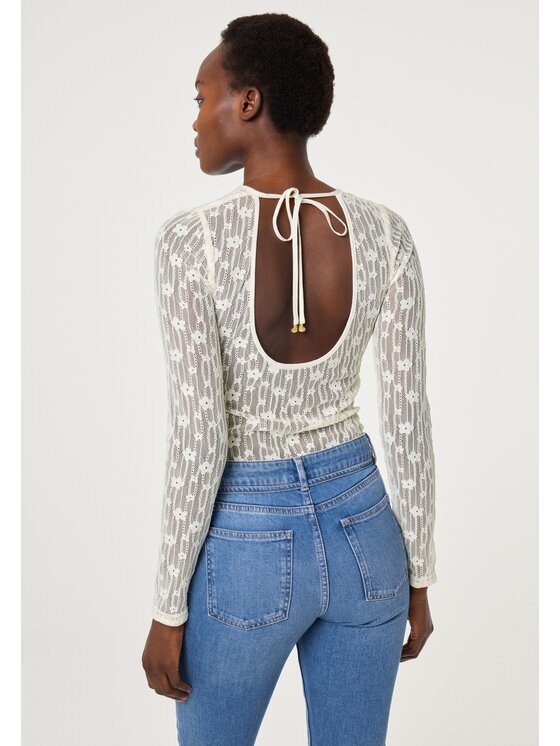 Fabienne Chapot Fabienne Chapot Top 5965-1607-101 Beżowy Slim Fit