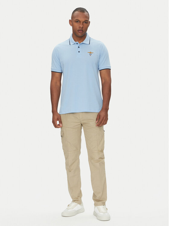 Aeronautica Militare Aeronautica Militare Polo marškinėliai 251PO1308P82 Žydra Regular Fit