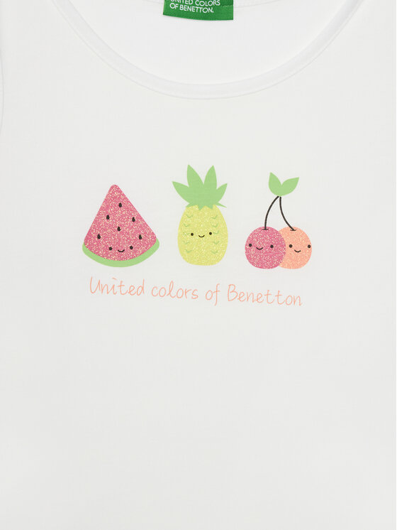 United Colors Of Benetton United Colors Of Benetton топ 3I1XGH012 Бял Regular Fit