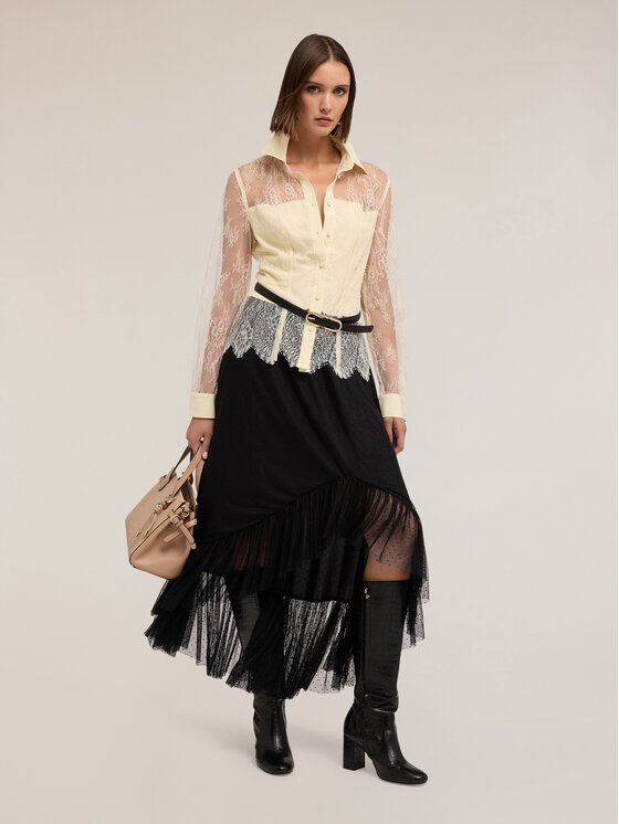 Motivi Motivi Camicia 5084Q000883N011 Écru Regular Fit