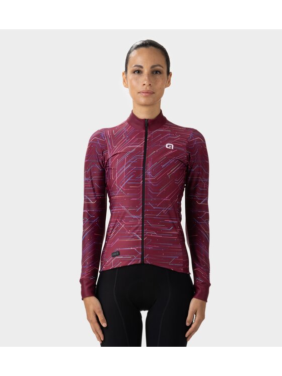 Alé Cycling Alé Cycling Bluza PR-E Byte Bordowy Regular Fit