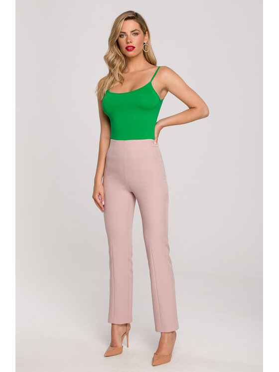 Makover Makover Pantaloni da donna K142 Rosa Regular Fit