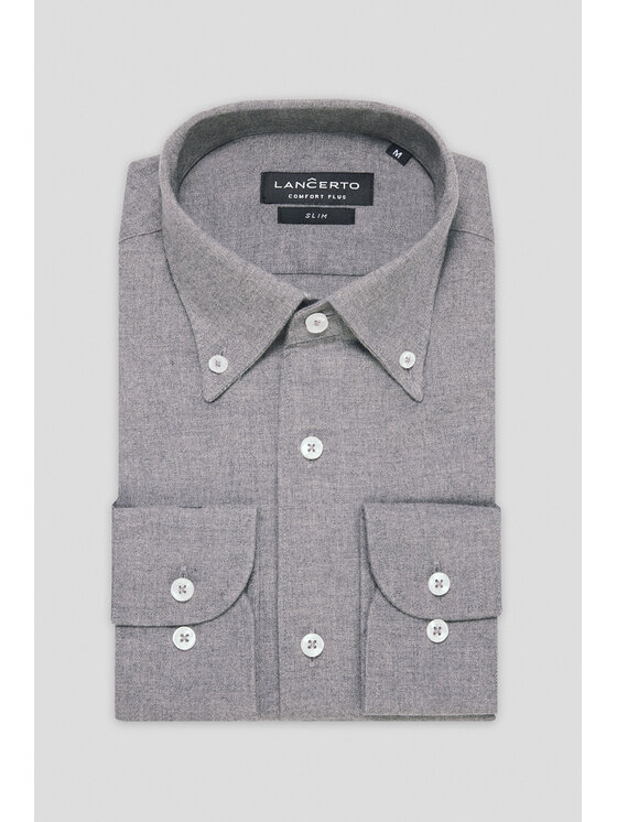 Lancerto Lancerto Koszula Elin KO073224000012 Szary Slim Fit