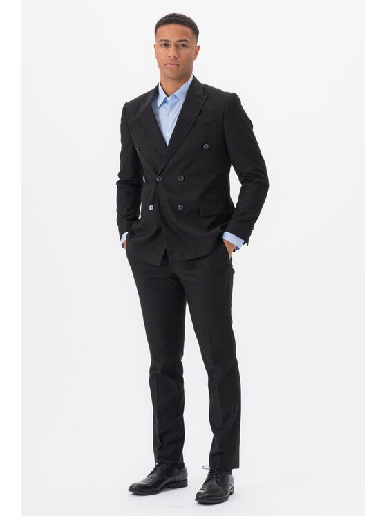 TeeShoppen TeeShoppen Marynarka 'Basic Collection' Czarny Regular Fit