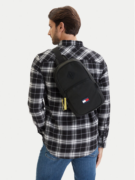 Tommy Jeans Geantă crossover Tjm Daily Elevated Sling Bag AM0AM14216 Negru