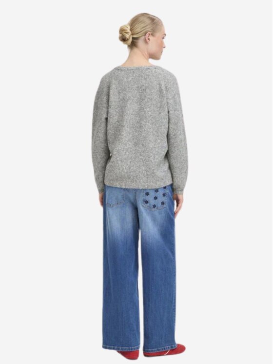 b.young b.young Πουλόβερ Maglia byomea vneck jumper Γκρι Regular Fit