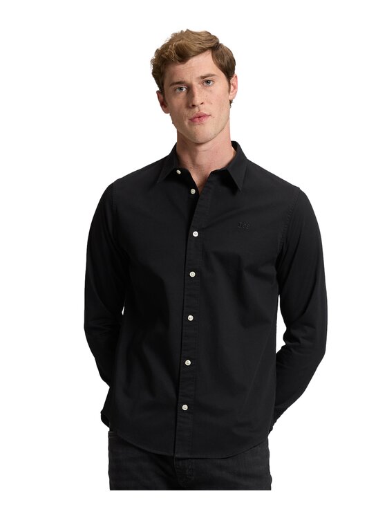 Lee Lee Koszula 112386386 Czarny Regular Fit
