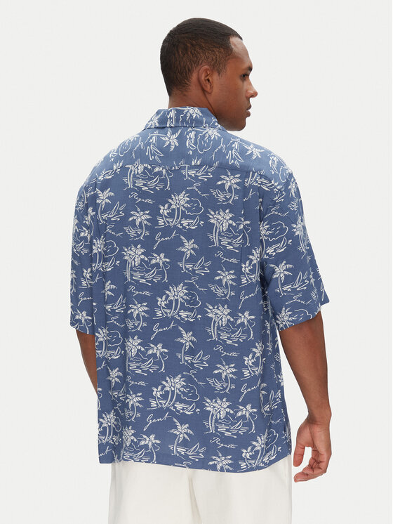 Gant Gant Košeľa Island Print 3250071 Modrá Relaxed Fit