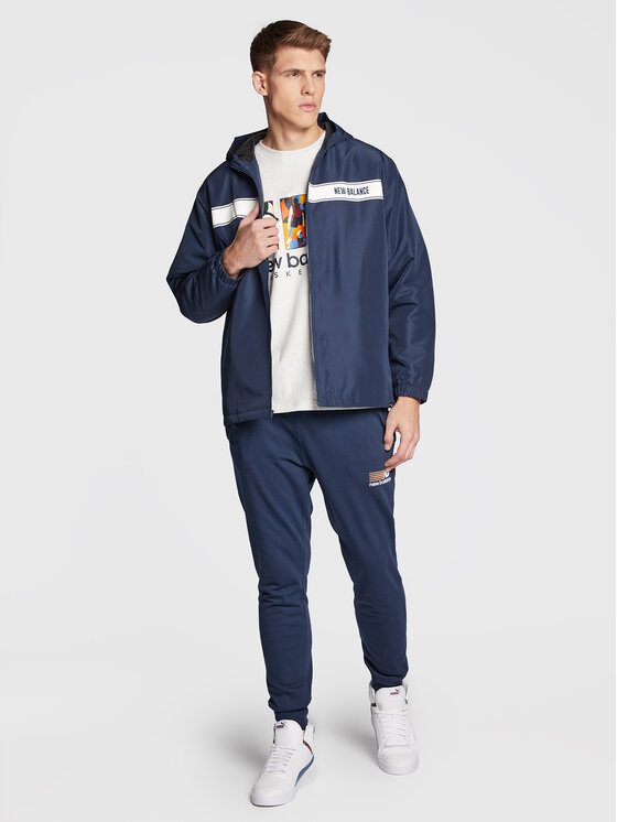 New Balance New Balance Prijelazna jakna MJ23901 Tamnoplava Relaxed Fit