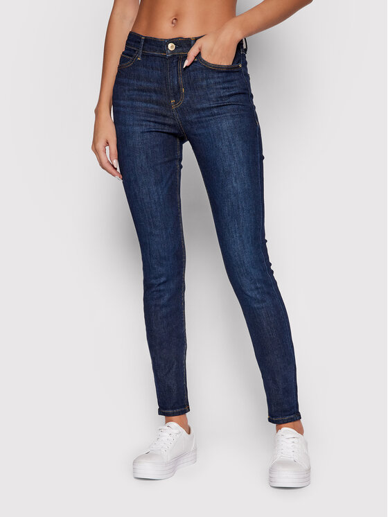 Guess Džinsai 1981 W1YA46 D4GV11 Tamsiai mėlyna Skinny Fit • Modivo.lt