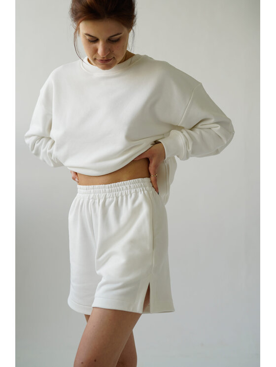 Duende Duende Szorty materiałowe Dash Shorts Biały Regular Fit