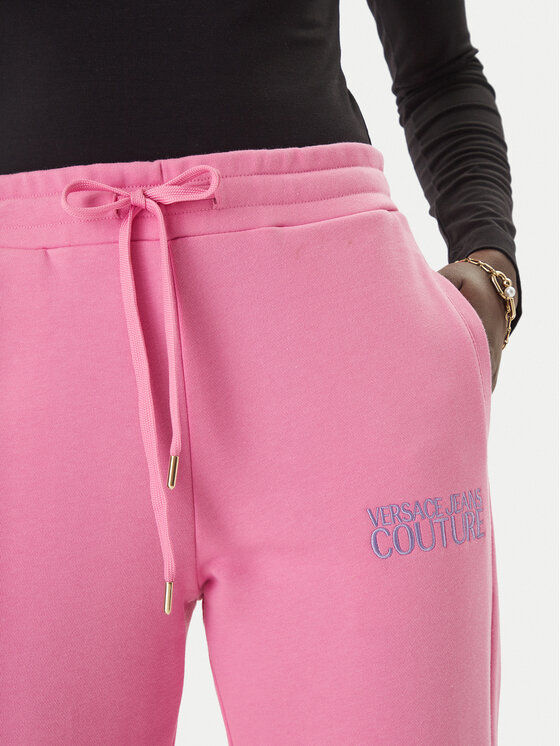 Versace Jeans Couture Versace Jeans Couture Teplákové kalhoty 80HAAT01 CF01T Růžová Regular Fit