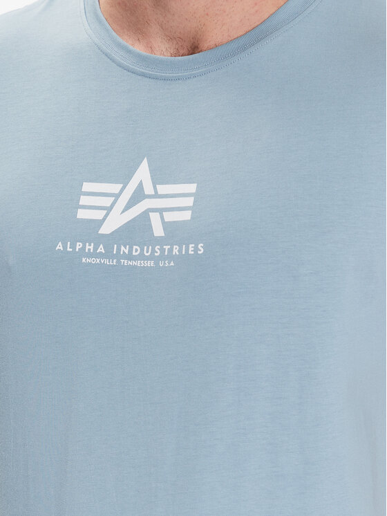 Alpha Industries Alpha Industries T-Shirt Basic 118533 Niebieski Regular Fit