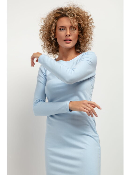 Tessita Tessita Sukienka codzienna T377 Niebieski Straight Fit