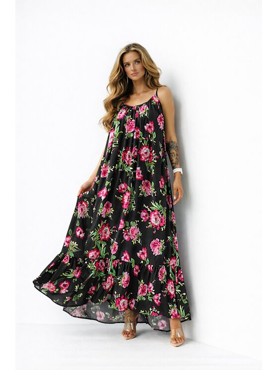 LilaLou LilaLou Letné šaty Gypsy Čierna Oversize