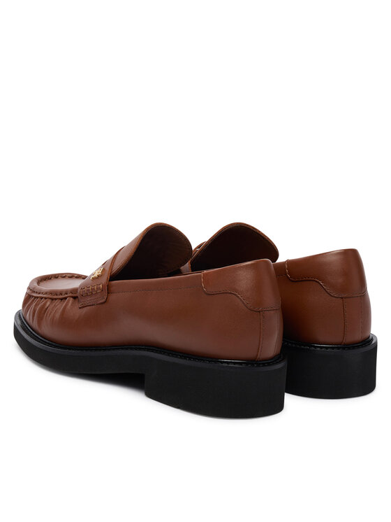 Tommy Hilfiger Tommy Hilfiger Lords kingad Th Square Toe Leather Loafer FW0FW08977 Pruun