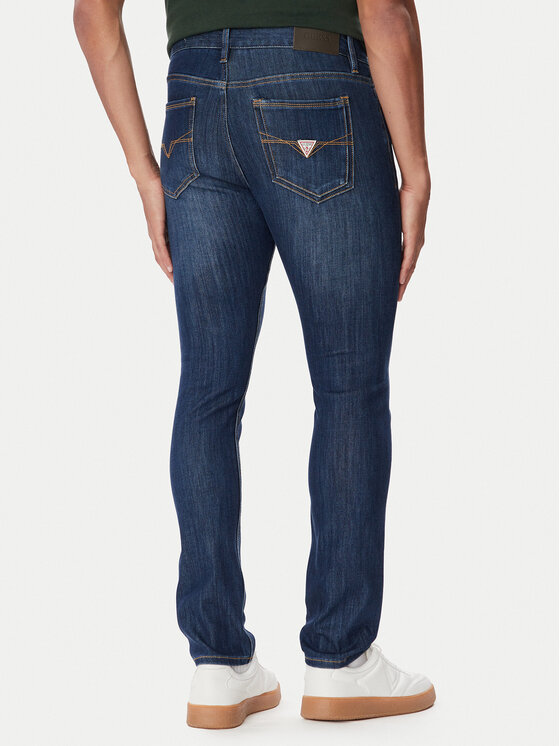 Guess Guess Jeansy M6BAN1 D2601 Granatowy Skinny Fit