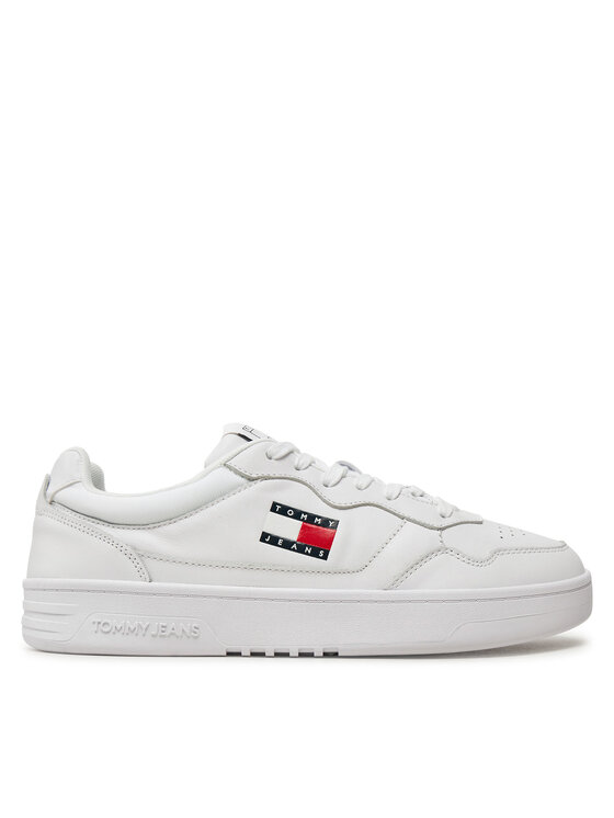 Tommy Jeans Snīkeri Tjm Cupsole Leather Ess EM0EM01443 Balts