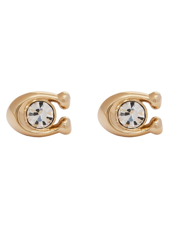 Coach Coach Náušnice Signature Stone Stud Earrings 37440614GLD110 Zlatá