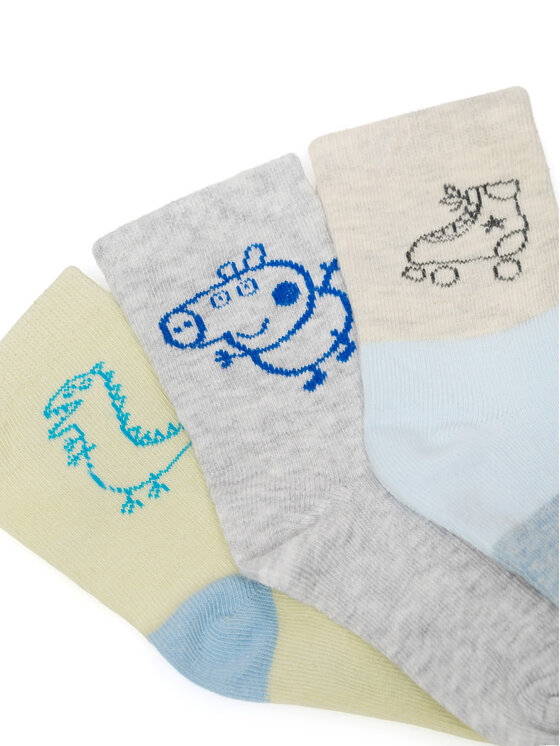 Peppa Pig Peppa Pig Σετ ψηλές κάλτσες παιδικές 3 τεμαχίων ACCS-SS24-234PP-A Μπλε