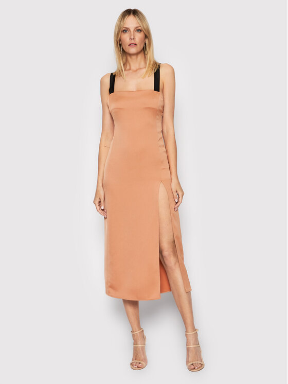 PINKO Pinko Koktel haljina Macadamia 1N13K6 A04E Narančasta Regular Fit
