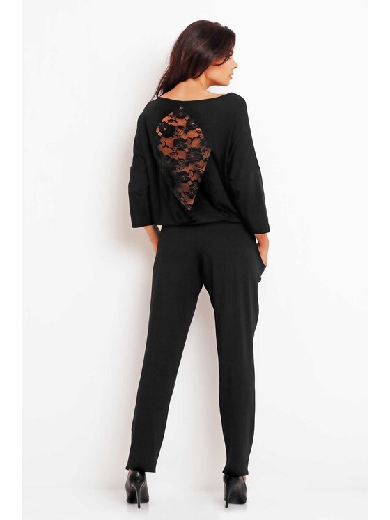 Awama Awama Kombinezon A148 Czarny Basic Fit