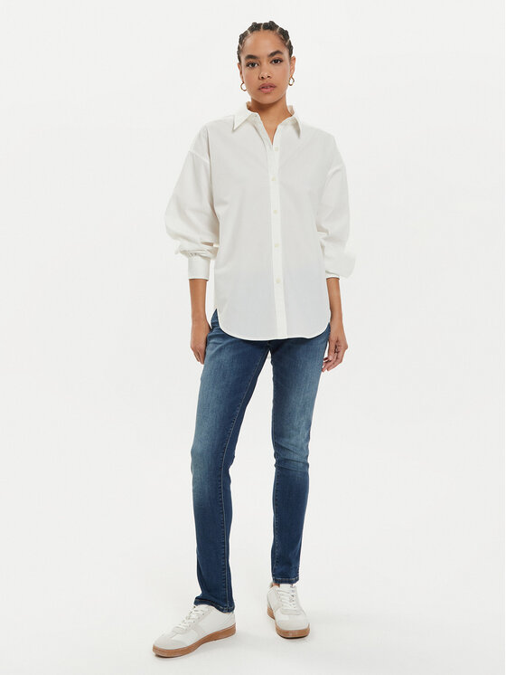 Wrangler Wrangler Marškiniai Cool Girl 112356731 Balta Loose Fit