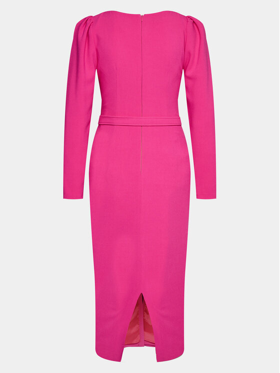Nissa Nissa Коктейлна рокля RZ14405 Розов Slim Fit