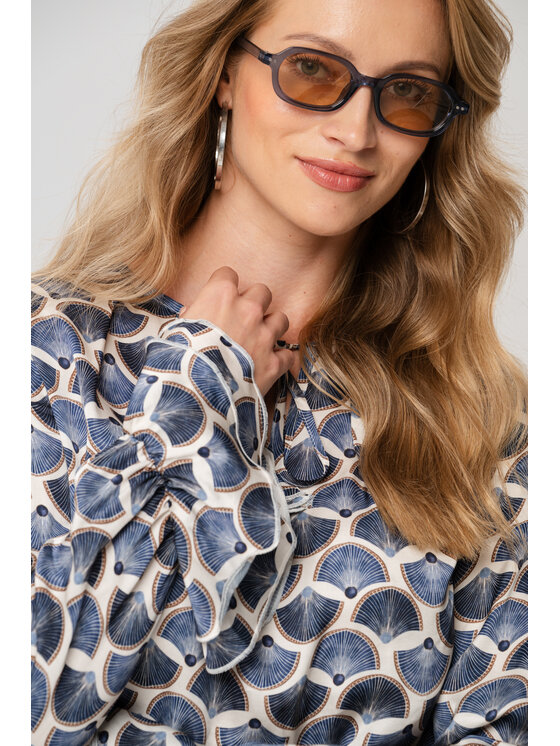 blue shadow blue shadow Bluzka Isa Granatowy Regular Fit