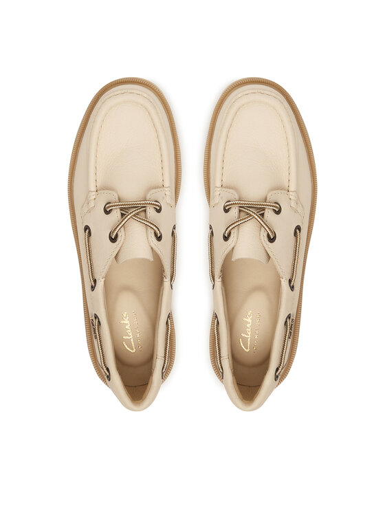 Clarks Clarks Sneakersy Cleyhill Boat. 26187841 Écru