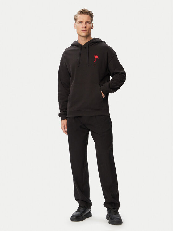 HUGO HUGO Hanorac Diflow 50574451 Negru Relaxed Fit