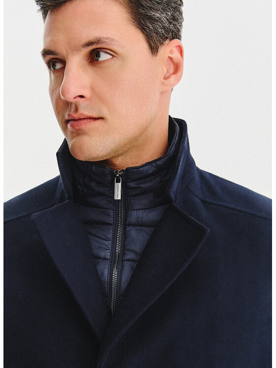Pako Lorente Pako Lorente Płaszcz zimowy P25WF-7X-010 Granatowy Classic Fit