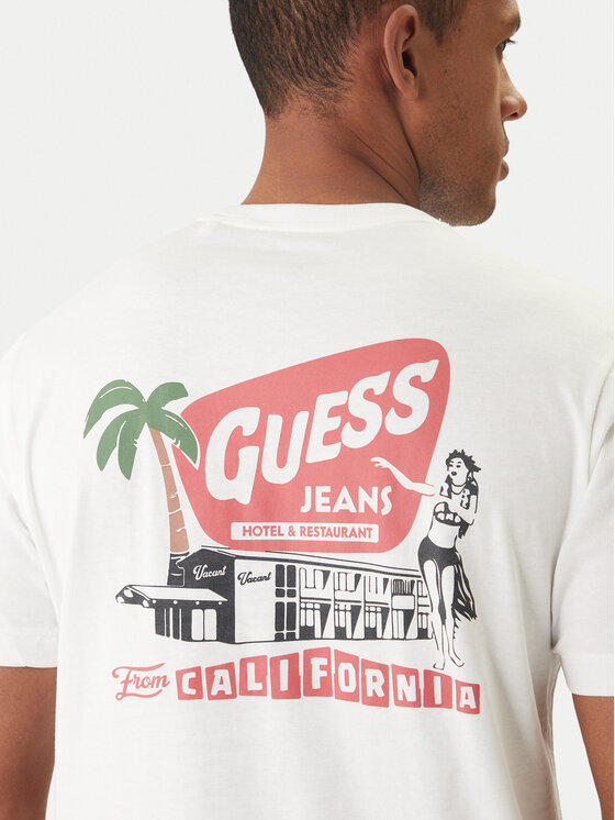 Guess Jeans Guess Jeans T-Shirt M6GIC0 K8HM0 Bílá Regular Fit