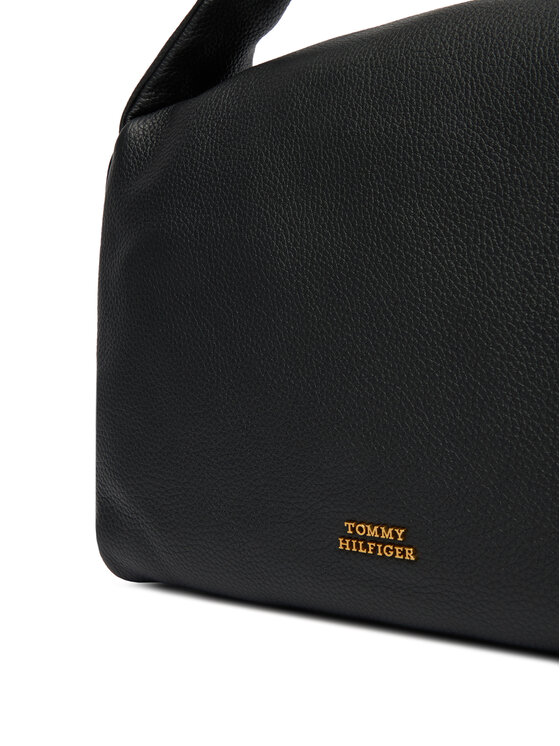 Tommy Hilfiger Tommy Hilfiger Torebka City Leather Shoulder Bag AW0AW18152 Czarny