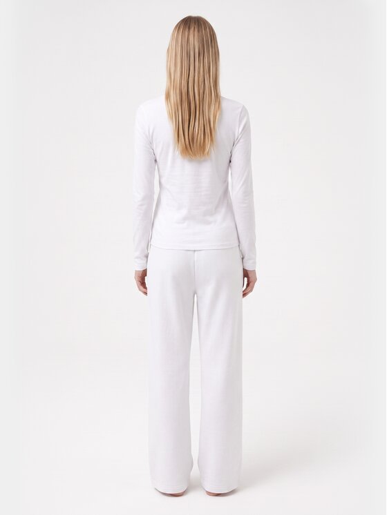 BASICLO BASICLO Longsleeve W-2253-01 Biały Slim Fit