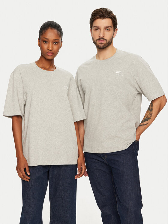 AMI PARIS Tričko UTS024.726 0951 Sivá Regular Fit