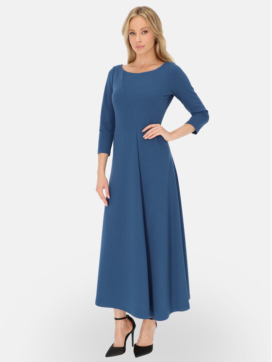 L’AF L’AF Sukienka dzianinowa Brenda Niebieski Regular Fit