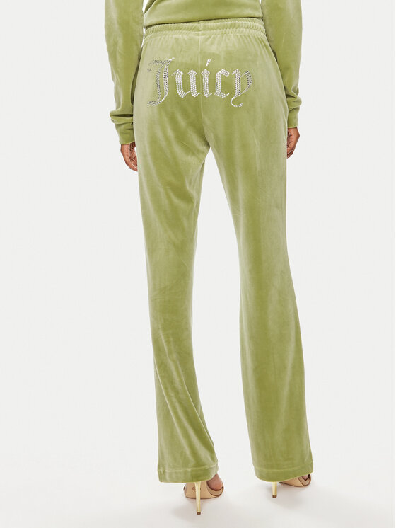 Juicy Couture Juicy Couture Donji dio trenerke Tina JCAPW045 Zelena Regular Fit
