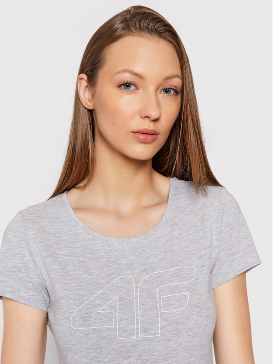 4F 4F T-Shirt NOSH4-TSD353 Szary Regular Fit