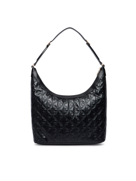 Calvin Klein Calvin Klein Borsetta Emblem Aop Debossed Medium Shbag LV04F3875G Nero