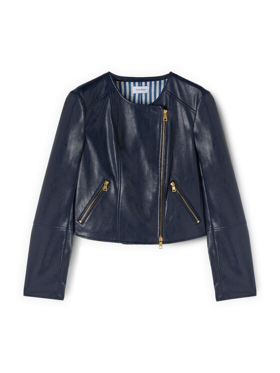 Motivi Motivi Giacca in similpelle R315Q001115N034 Blu Regular Fit